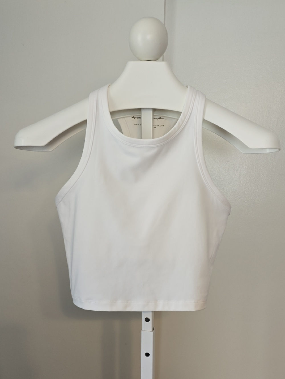 Spiritual Gangster MedWhite Racerback Crop Tank